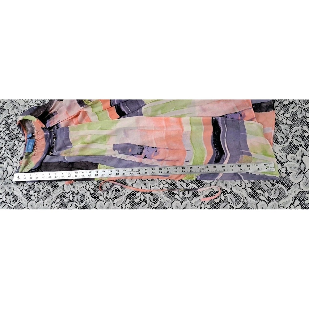 Simply Vera Wang Dress XS Multicolor Chiffon Layered Knee Length Pockets Artsy - Picture 10 of 11